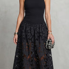 Women's Ribbed Lace Midi Dress | Inglewood_1