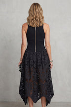 Women's Ribbed Lace Midi Dress | Inglewood_4