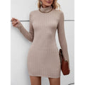 Women's Turtleneck Cable Knit Mini Dress | Perpetua_1