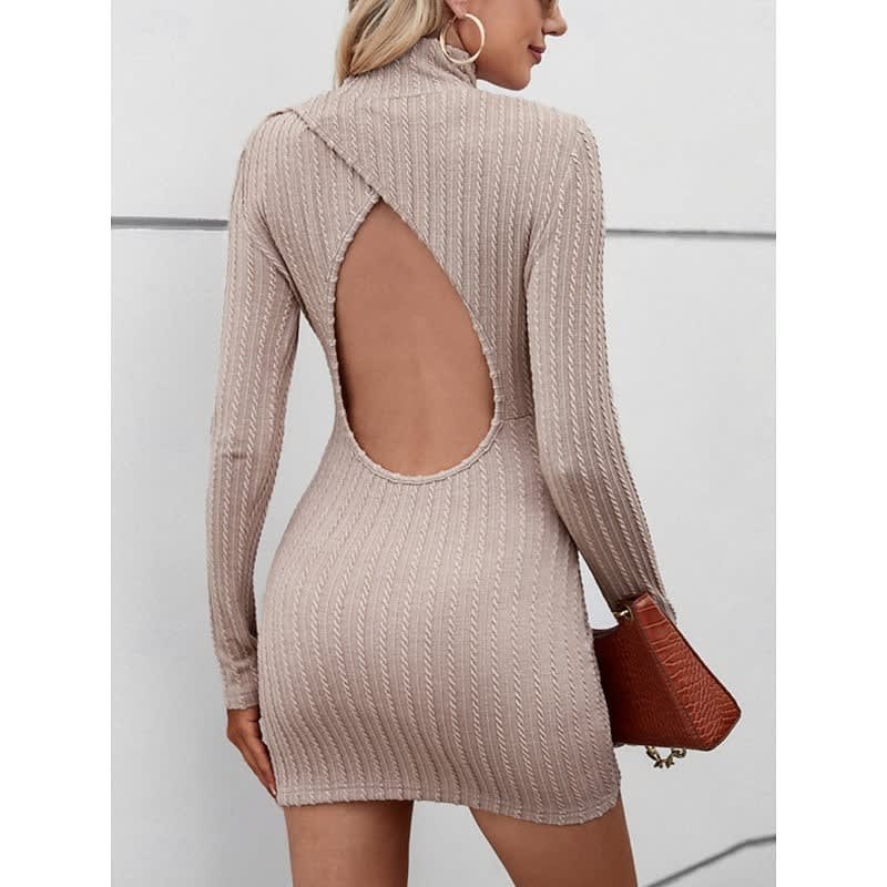 Women's Turtleneck Cable Knit Mini Dress | Perpetua_2