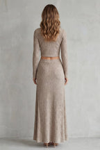 Women's Ribbed Knit Maxi Skirt Set | Bardsley_4