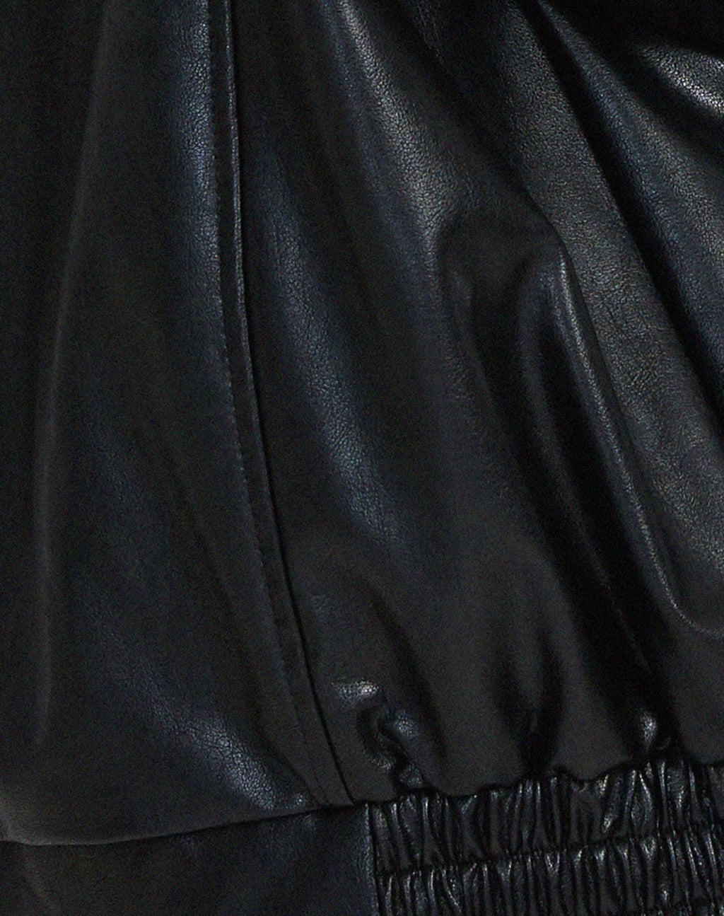 Women's Oversized Faux Leather Bomber Jacket | Wardlow_9