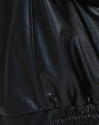 Women's Oversized Faux Leather Bomber Jacket | Wardlow_9