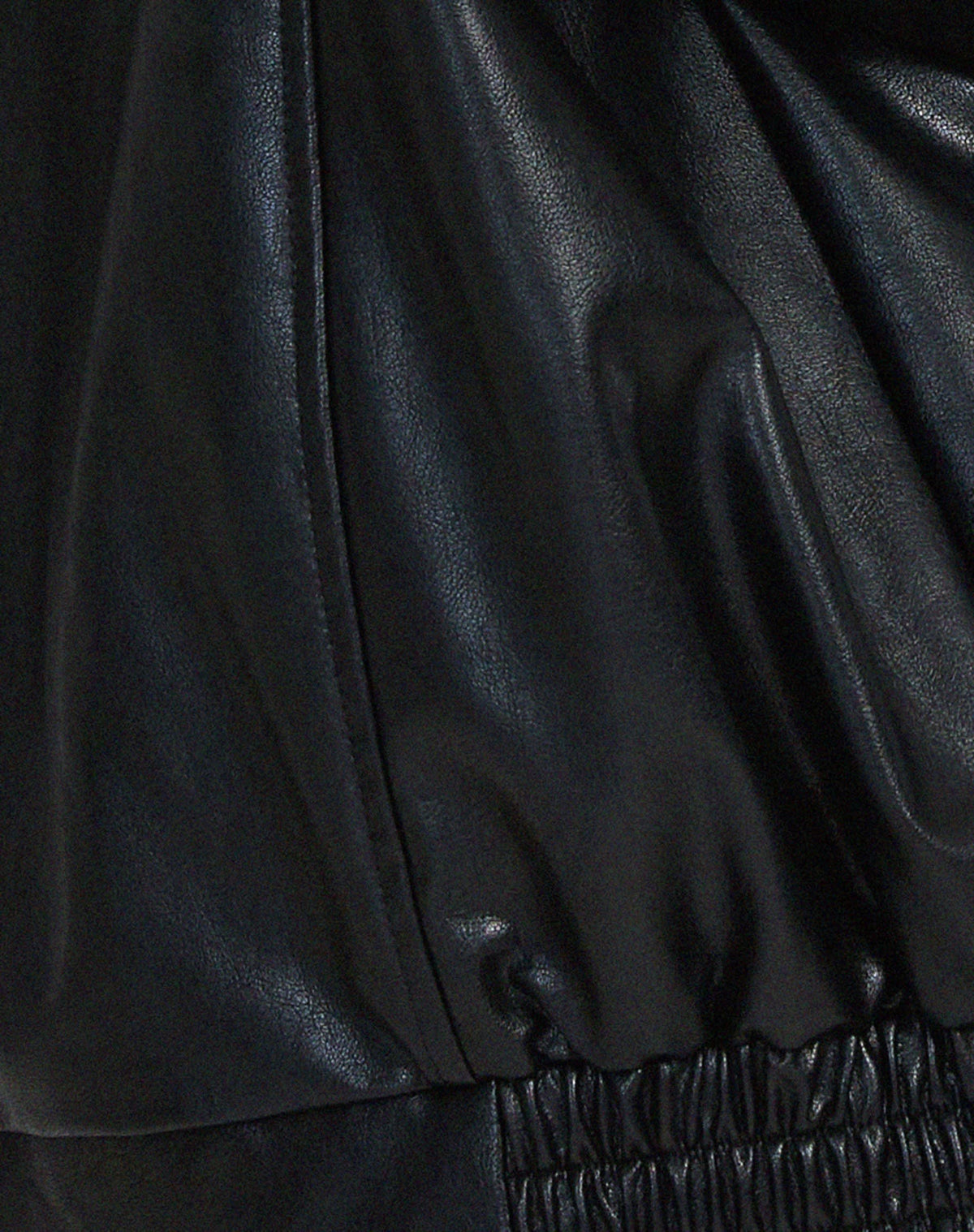 Women's Oversized Faux Leather Bomber Jacket | Wardlow_9