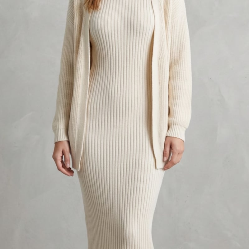Women's Ribbed Knit Dress and Cardigan Set | Beauchamp_1