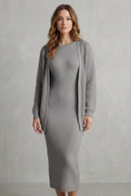 Women's Ribbed Knit Dress and Cardigan Set | Beauchamp_12