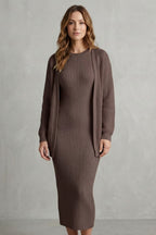 Women's Ribbed Knit Dress and Cardigan Set | Beauchamp_14