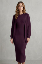 Women's Ribbed Knit Dress and Cardigan Set | Beauchamp_24