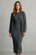 Women's Ribbed Knit Dress and Cardigan Set | Beauchamp_28