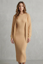 Women's Ribbed Knit Dress and Cardigan Set | Beauchamp_32