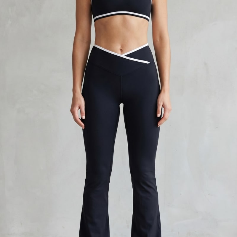 Women's Contrast Trim Flare Legging Set | Belmore_1