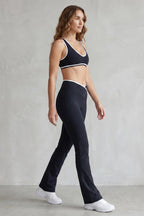 Women's Contrast Trim Flare Legging Set | Belmore_3