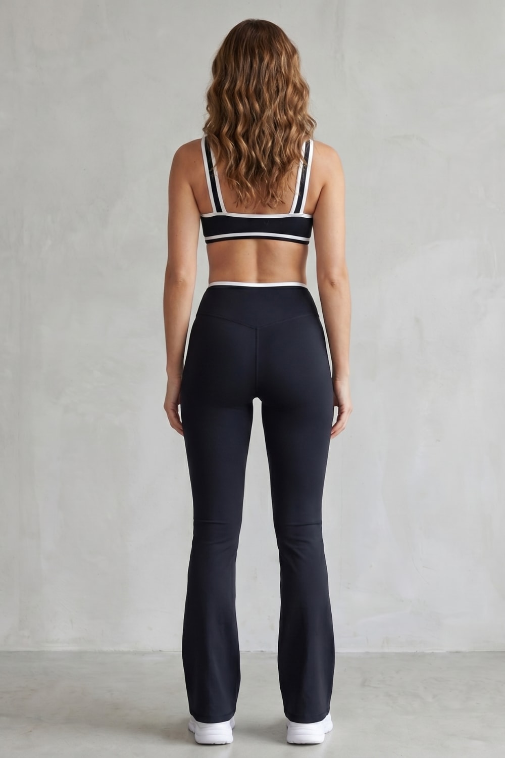 Women's Contrast Trim Flare Legging Set | Belmore_4