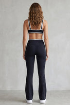 Women's Contrast Trim Flare Legging Set | Belmore_4