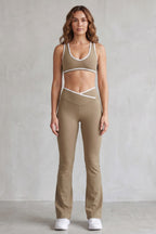 Women's Contrast Trim Flare Legging Set | Belmore_8