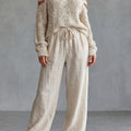 Women's Cold Shoulder Knit Sweater and Pant Set | Bowness_1