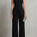 Women's Sleeveless Wide Leg Pant Set | Bickleigh_1