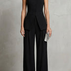 Women's Sleeveless Wide Leg Pant Set | Bickleigh_1