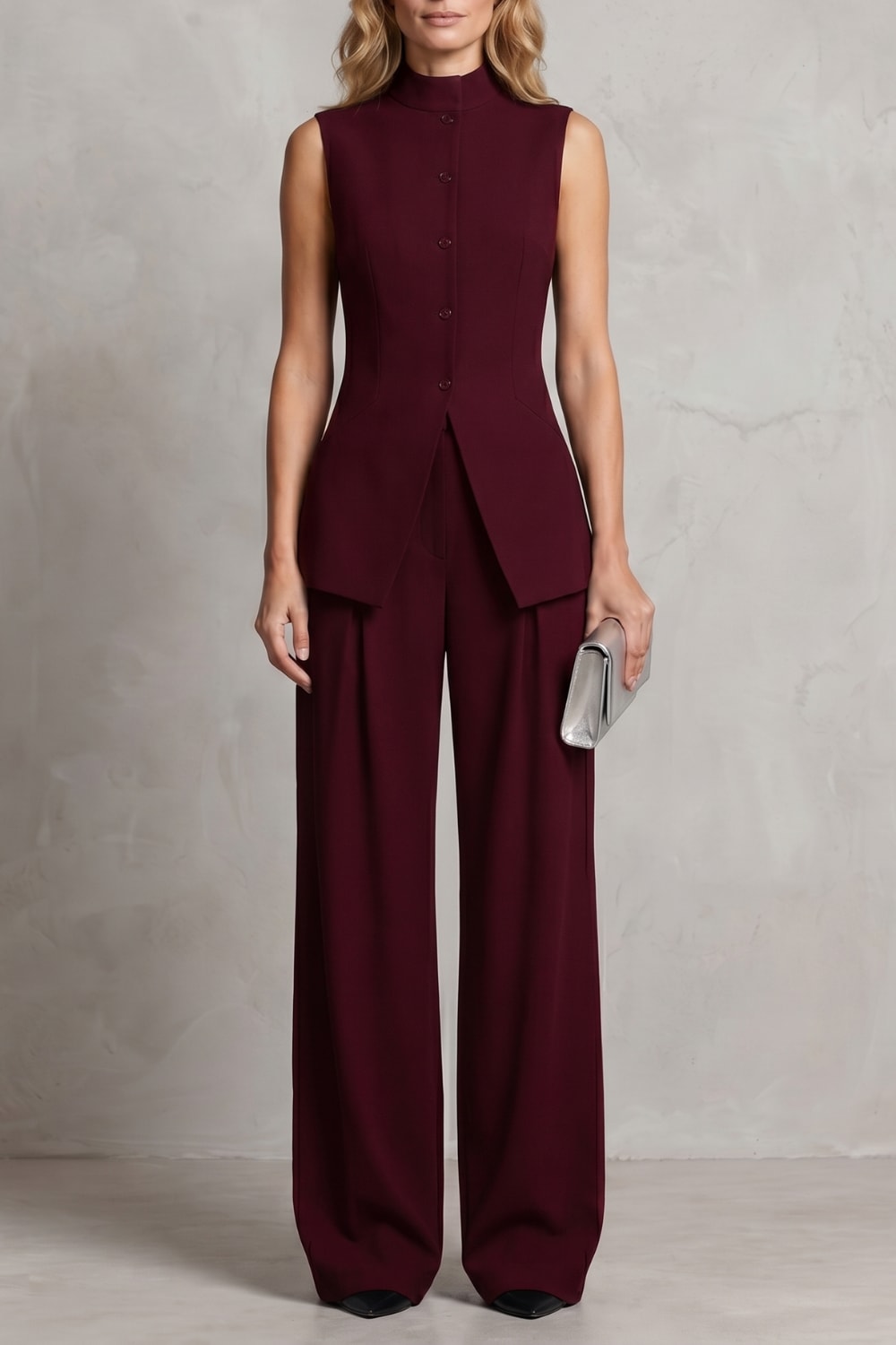 Women's Sleeveless Wide Leg Pant Set | Bickleigh_11