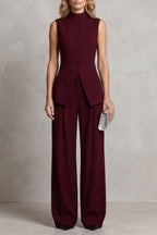 Women's Sleeveless Wide Leg Pant Set | Bickleigh_11