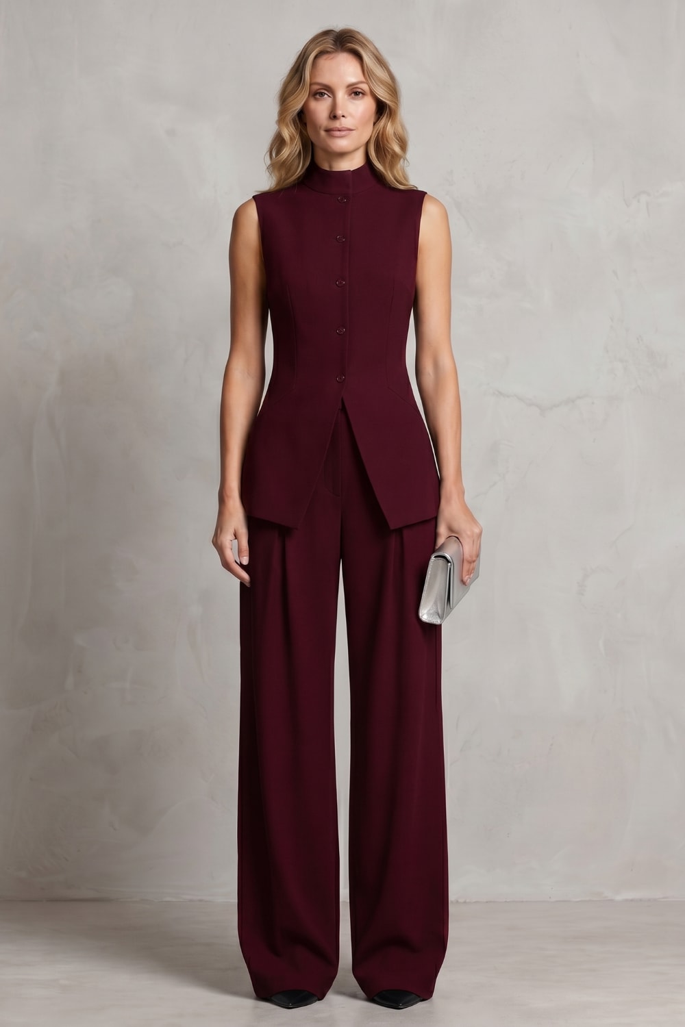 Women's Sleeveless Wide Leg Pant Set | Bickleigh_12