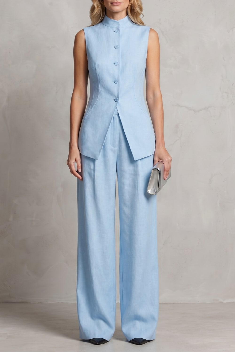 Women's Sleeveless Wide Leg Pant Set | Bickleigh_13