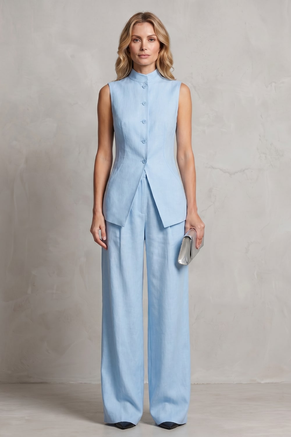 Women's Sleeveless Wide Leg Pant Set | Bickleigh_14