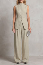Women's Sleeveless Wide Leg Pant Set | Bickleigh_15