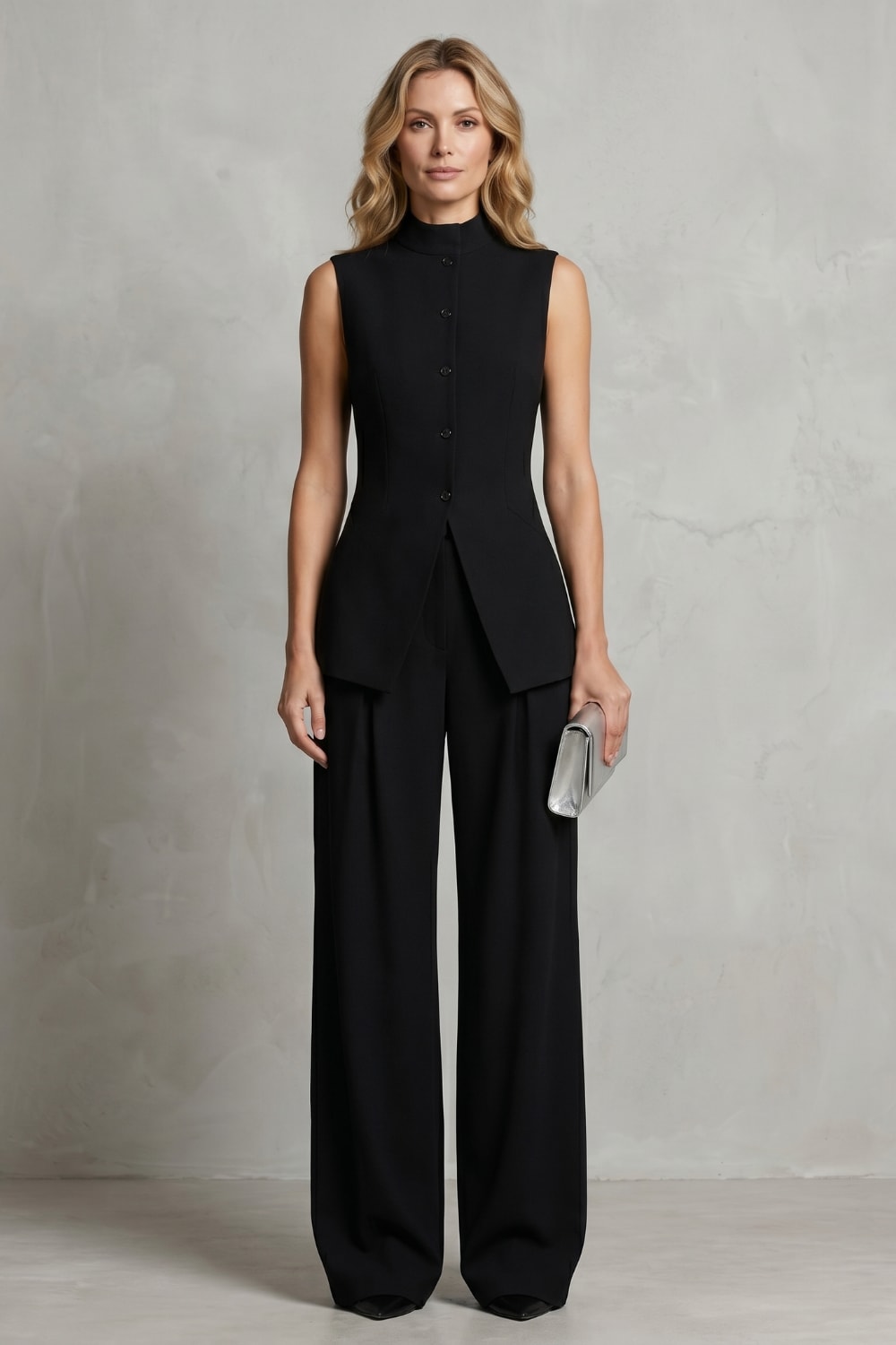 Women's Sleeveless Wide Leg Pant Set | Bickleigh_2