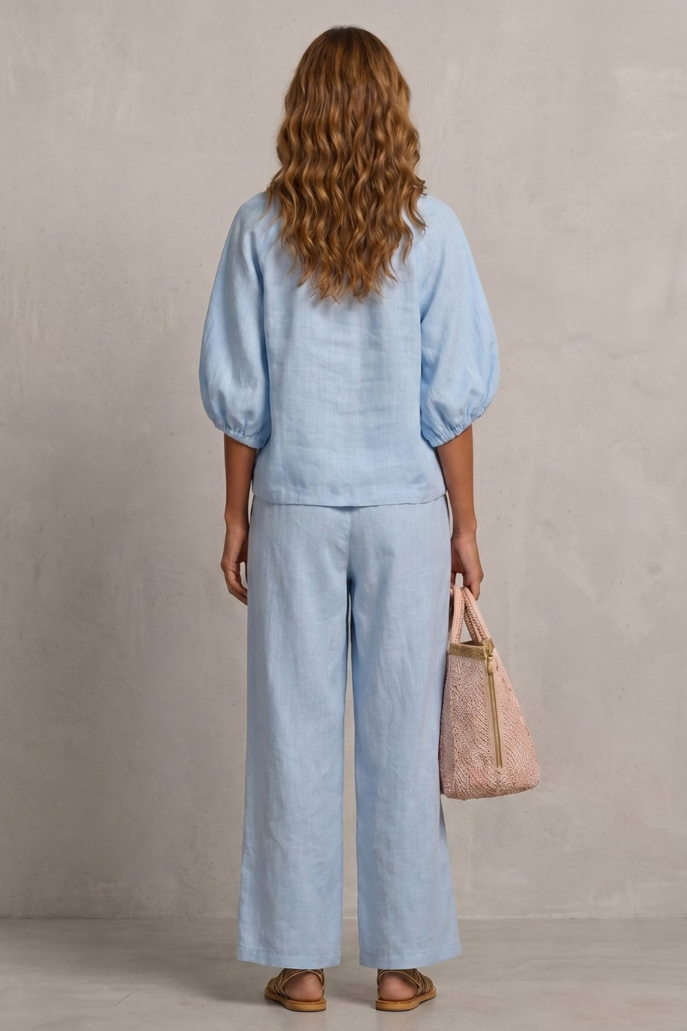 Women's Zip Front Wide Leg Pant Set | Brockhurst_4