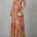 Women's Watercolor Print Maxi Dress | Pendarves_1