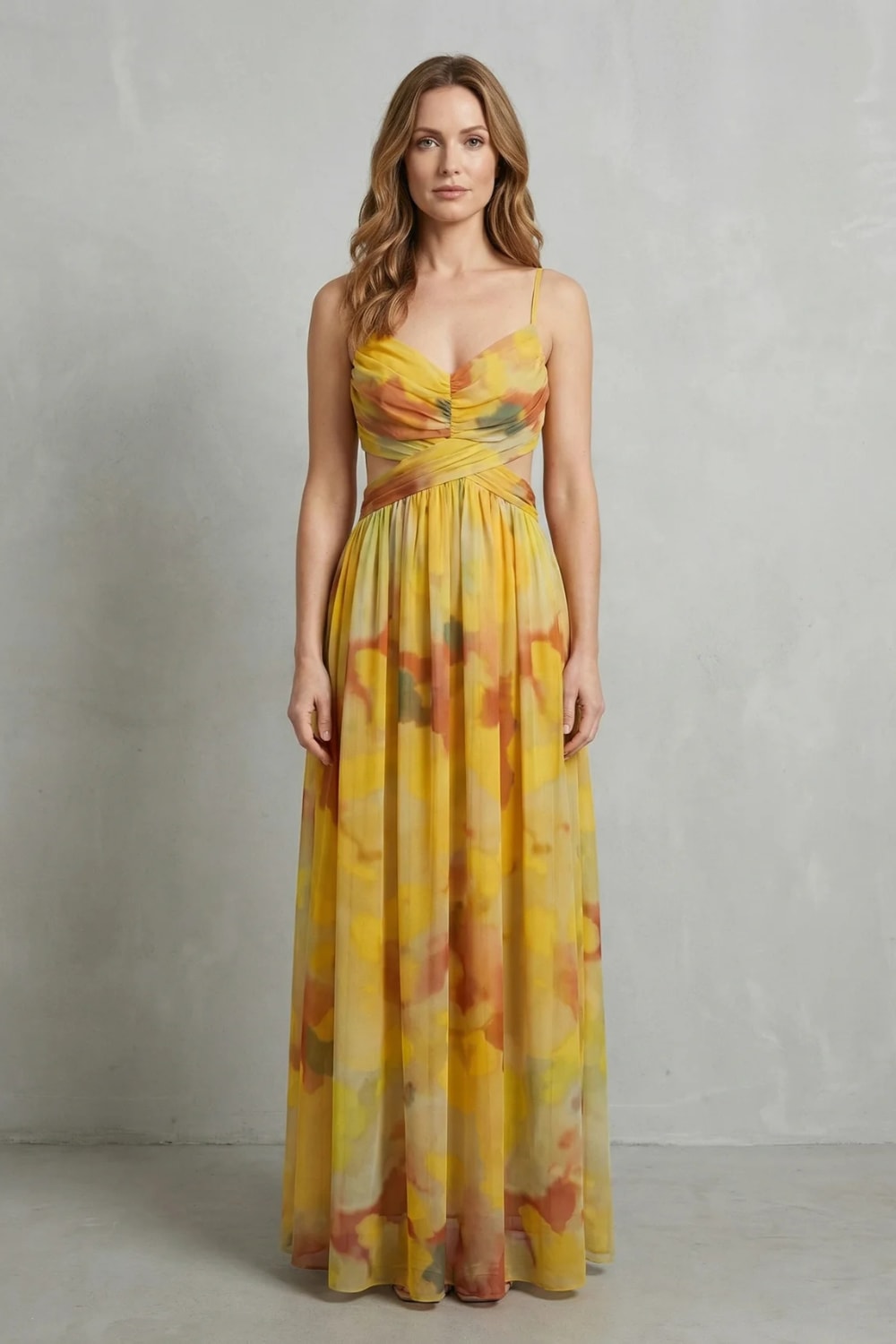 Women's Watercolor Print Maxi Dress | Pendarves_12