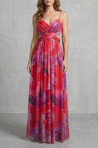Women's Watercolor Print Maxi Dress | Pendarves_13