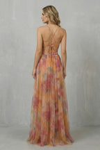 Women's Watercolor Print Maxi Dress | Pendarves_4