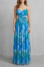 Women's Watercolor Print Maxi Dress | Pendarves_7