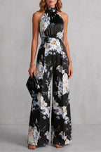 Women's Floral Wide Leg Jumpsuit | Quenilda_9