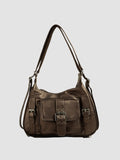 Women's Buckle Detail Slouchy Shoulder Bag | Vernham_4