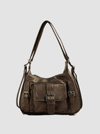 Women's Buckle Detail Slouchy Shoulder Bag | Vernham_4