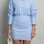Women's Striped Mini Shirt Dress | Astley_1
