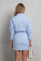 Women's Striped Mini Shirt Dress | Astley_4