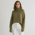 Women's Oversized Cashmere Blend Turtleneck | Wilhelmina_6