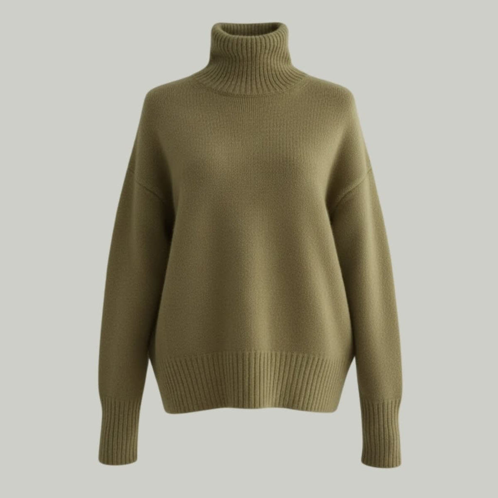 Women's Oversized Cashmere Blend Turtleneck | Wilhelmina_9