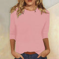 Women's Crew Neck 3/4 Sleeve Top | Regina_1