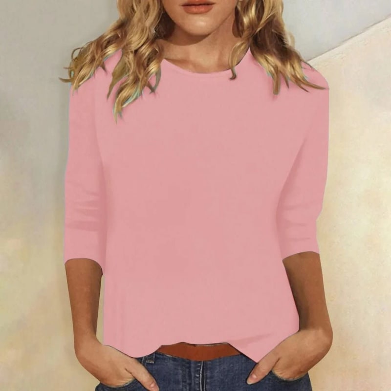 Women's Crew Neck 3/4 Sleeve Top | Regina_1