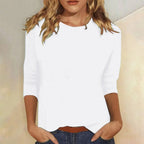 Women's Crew Neck 3/4 Sleeve Top | Regina_2