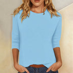 Women's Crew Neck 3/4 Sleeve Top | Regina_3