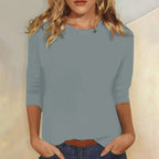 Women's Crew Neck 3/4 Sleeve Top | Regina_4