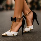 Women's Leather Ankle Strap Stiletto Heels | Estella_2
