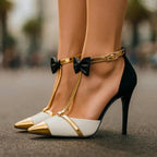Women's Leather Ankle Strap Stiletto Heels | Estella_4
