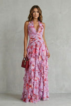 Women's Ruffled Floral Maxi Dress | Isabeau_2